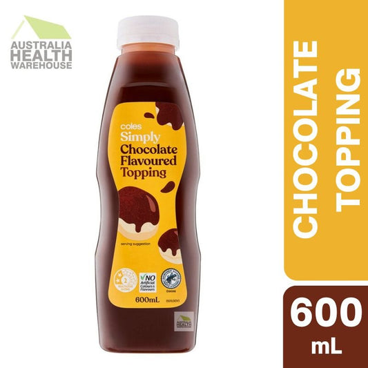 Coles Simply Chocolate Flavoured Topping 600mL