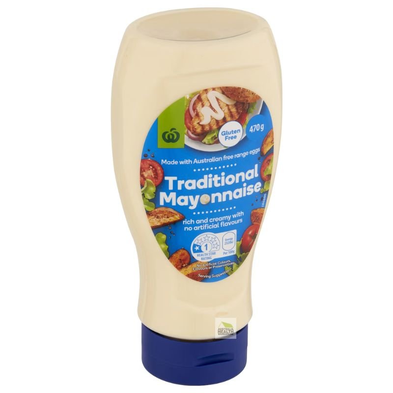 [CLEARANCE Expiry: 08/07/2026]  Woolworths Traditional Mayonnaise 470g