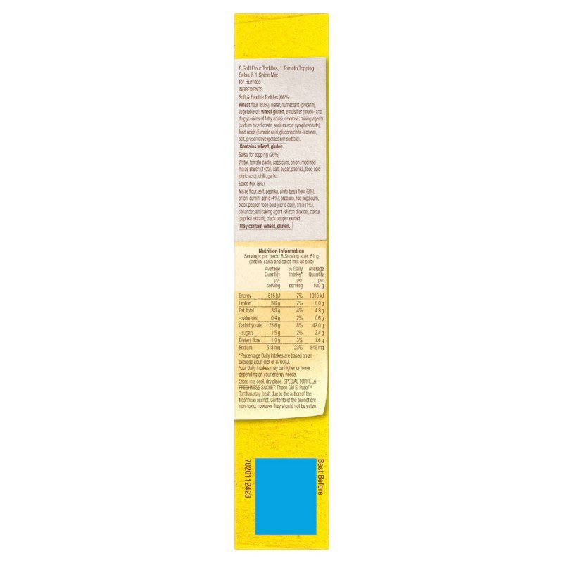 [Expiry Date: 07/03/2027] Old El Paso Burrito Dinner Kit Mexican Style 485g