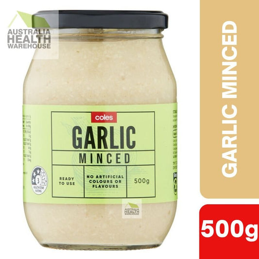 [Expiry:23/06/2027] Coles Minced Garlic 500g