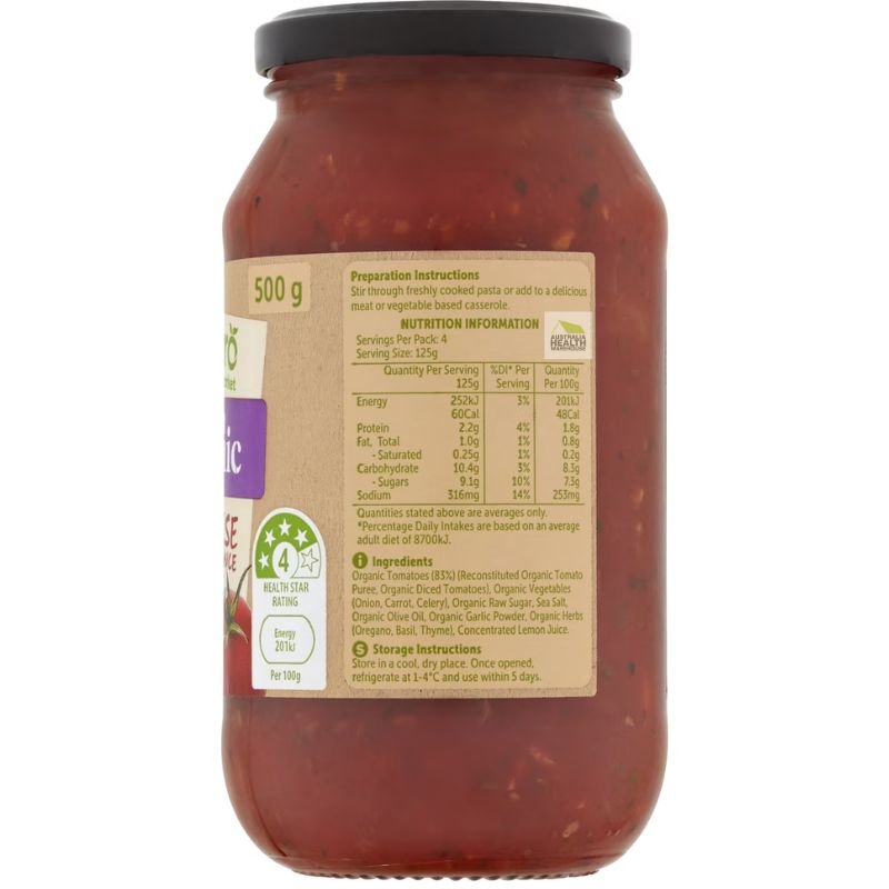 [Expiry Date: 20/01/2028] Woolworths Macro Organic Bolognese Chunky Pasta Sauce 500g