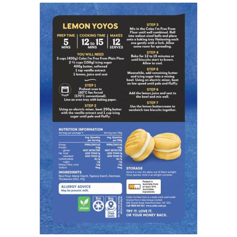 [Expiry Date: 28/04/2027] Coles I'm Free From Gluten Plain Flour 500g