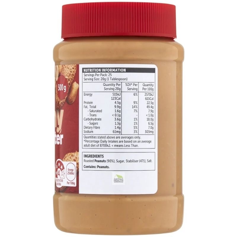 [Expiry: 29/10/2026] Woolworths Crunchy Peanut Butter 500g