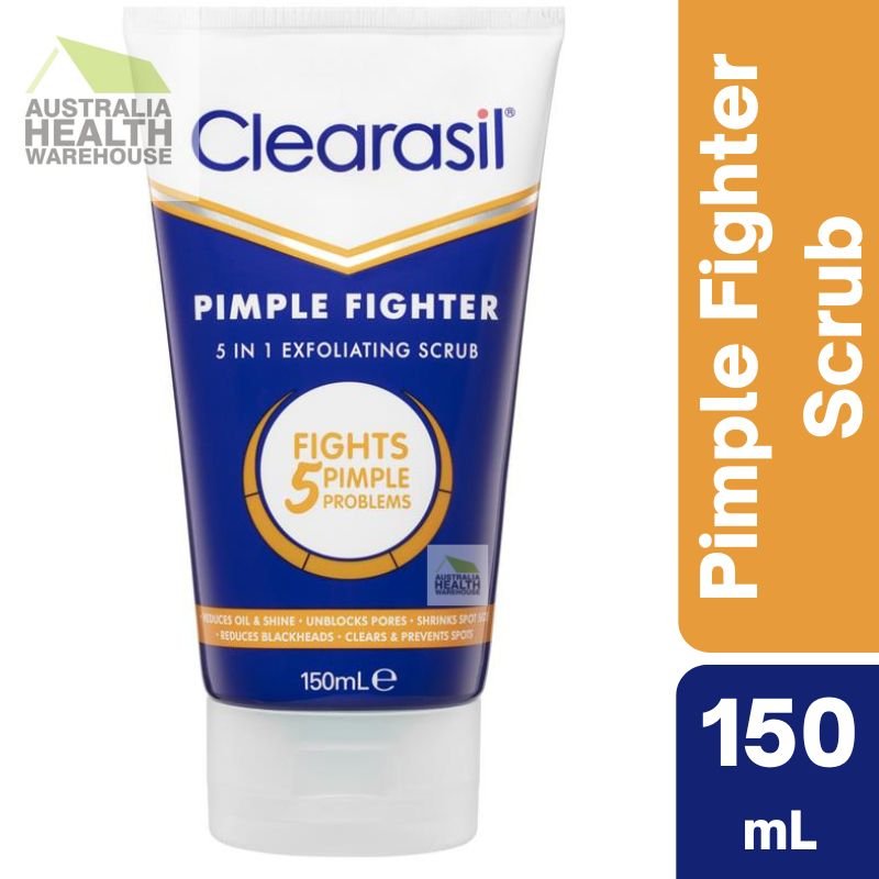[Expiry Date: 05/2027] Clearasil Pimple Fighter 5 in 1 Exfoliating Face Scrub 150mL