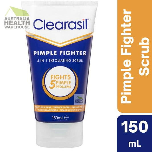 [Expiry Date: 05/2027] Clearasil Pimple Fighter 5 in 1 Exfoliating Face Scrub 150mL