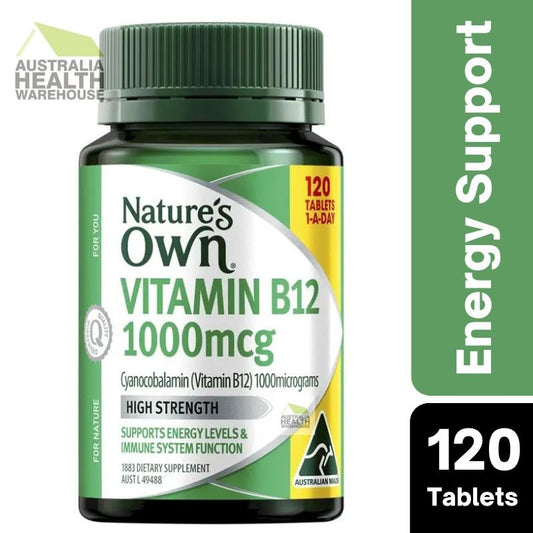 [Expiry: 08/2027] Nature's Own Vitamin B12 1000mcg 120 Tablets