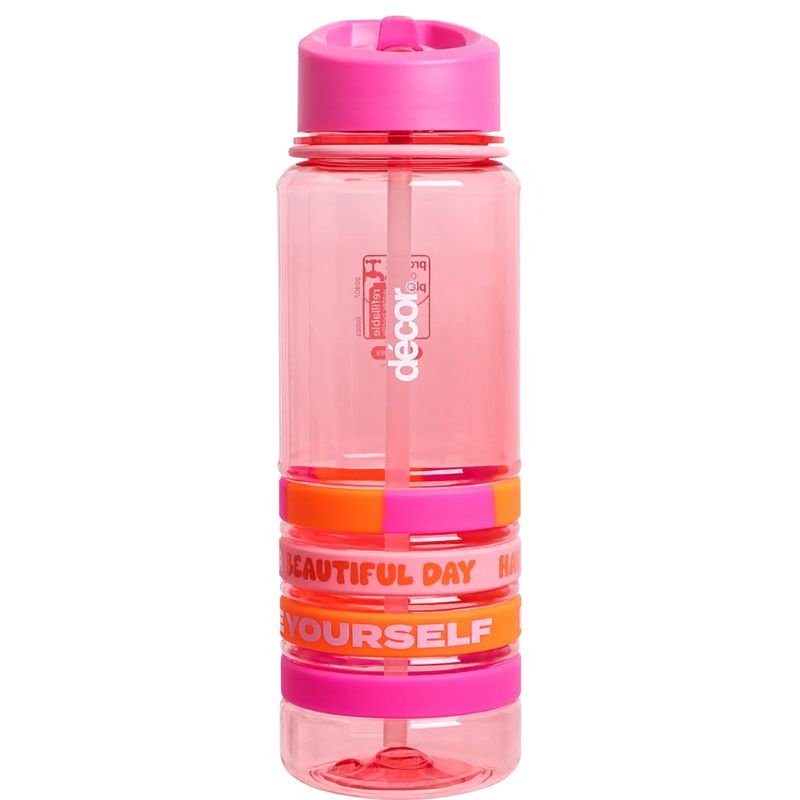 DECOR Decor Quad Bands Tritan Bottle 750mL (PINK- ORANGE)