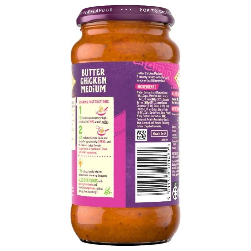[Expiry: 03/2027] Patak's Butter Chicken Medium Sauce 450g