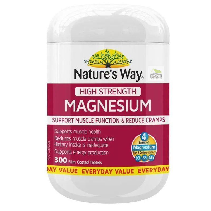 [Expiry: 04/2028] Nature's Way High Strength Magnesium 300 Tablets