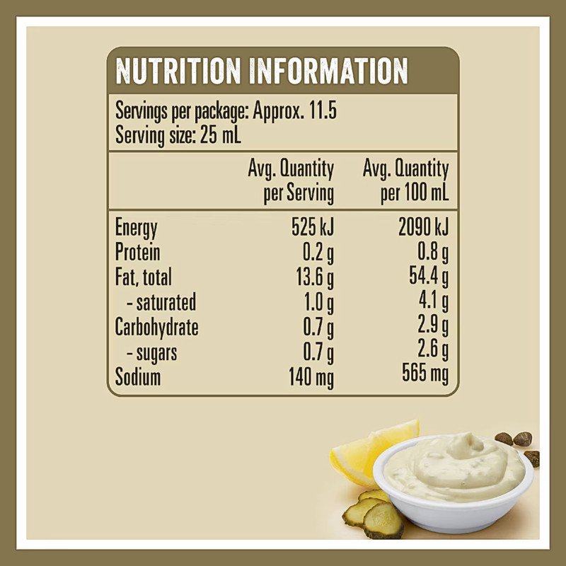 [Expiry:27/02/2027] Heinz Seriously Good Creamy Tartare Sauce 295mL