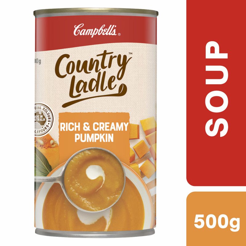 [Expiry Date: 14/01/2028] Campbell's Country Ladle Soup Can Rich & Creamy Pumpkin 500g