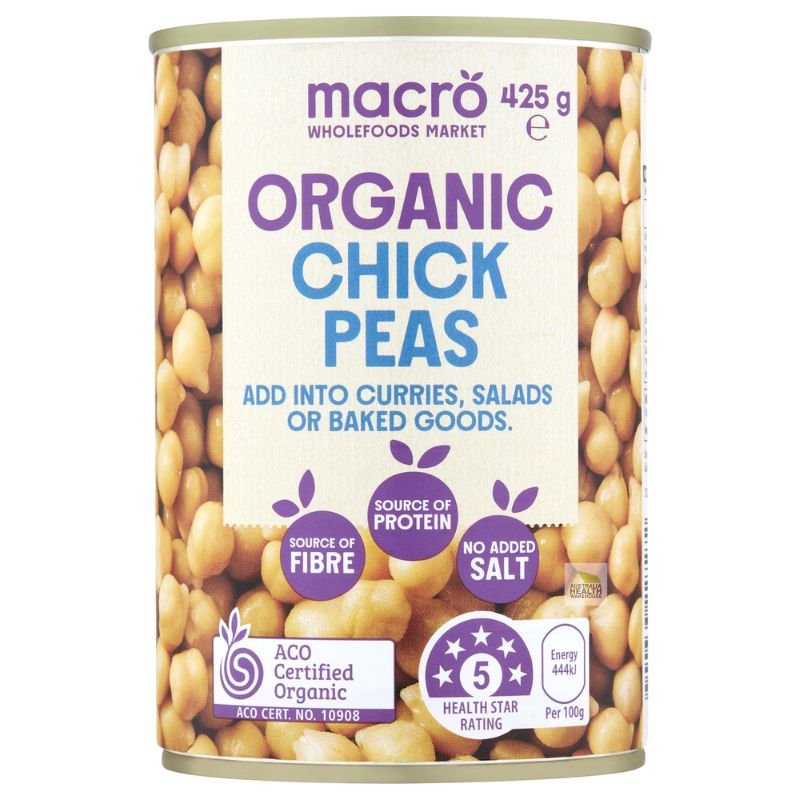 [Expiry: 31/11/2027] Woolworth Macro Organic Chickpeas 425g