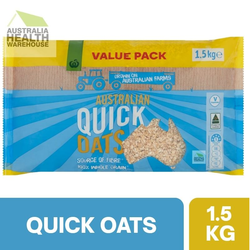 [Expiry Date: 25/02/2027]  Woolworths Australian Quick Oats 1.5kg