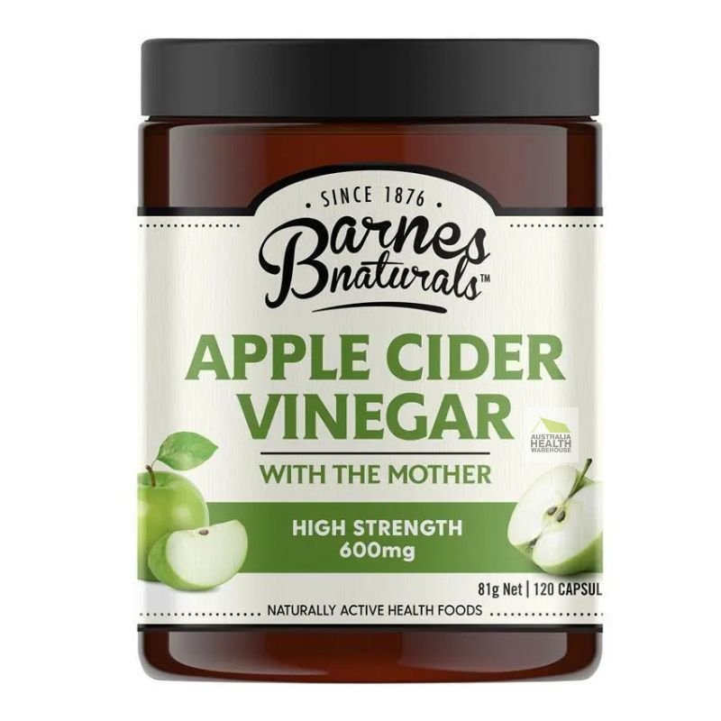 [Expiry: 02/2027] Barnes Naturals Apple Cider Vinegar with The Mother 600mg 120 Capsules