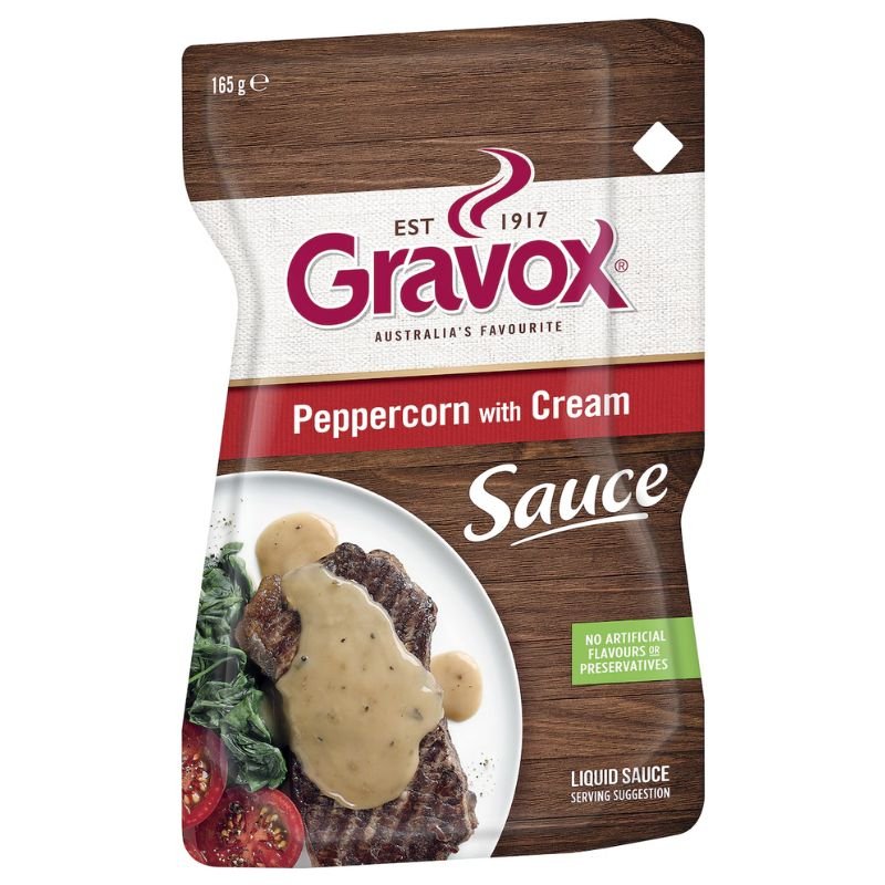 [Expiry Date: 26/08/2027] Gravox Peppercorn with Cream Sauce Liquid Pouch 165g