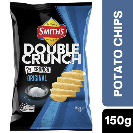 [CLEARANCE Expiry: 20/12/26] Smith's Double Crunch Original Potato Chips 150g