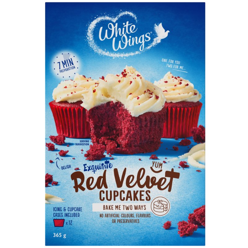 [Expiry Date: 01/08/2027] White Wings Red Velvet Cupcake Mix 365g