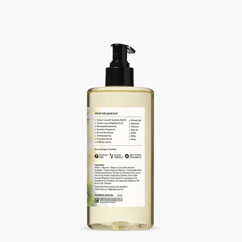 Bosisto's Wattleseed & Orange Hand Wash Pump 500mL