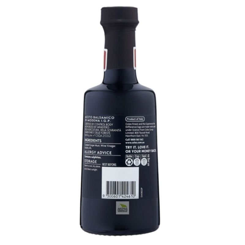 [Expiry: 11/11/2027] Coles Finest Italian Balsamic Vinegar of Modena 250mL