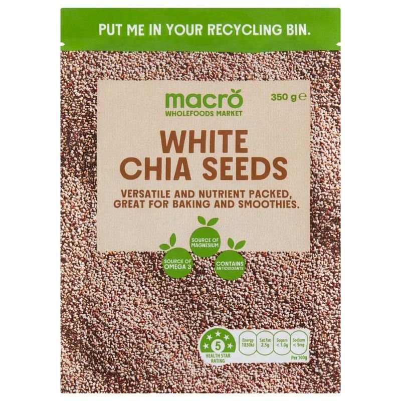 [Expiry: 26/02/2028] Woolworths Macro White Chia Seeds 350g