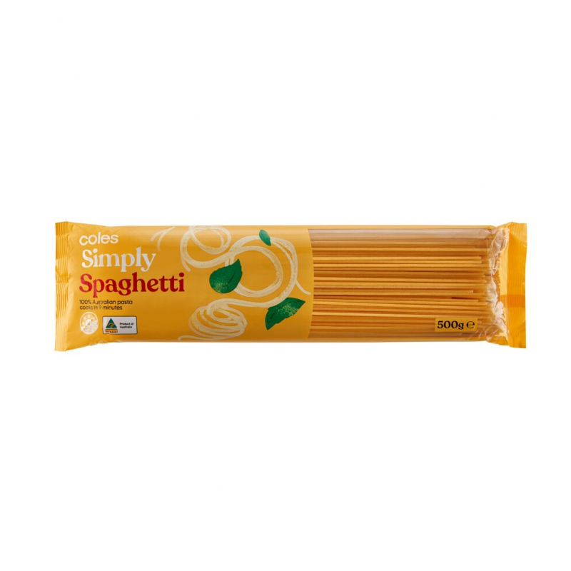 [Expiry: 17/11/2027] Coles Simply Pasta Spaghetti 500g