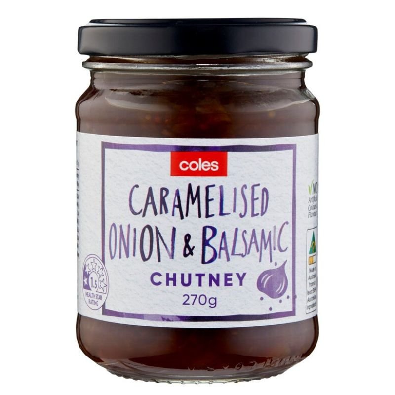 [Expiry: 15/10/2027] Coles Caramelised Onion & Balsamic Chutney 270g