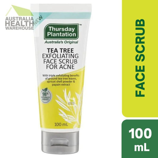 [Expiry: 11/2026] Thursday Plantation Tea Tree Exfoliating Face Scrub for Acne 100mL
