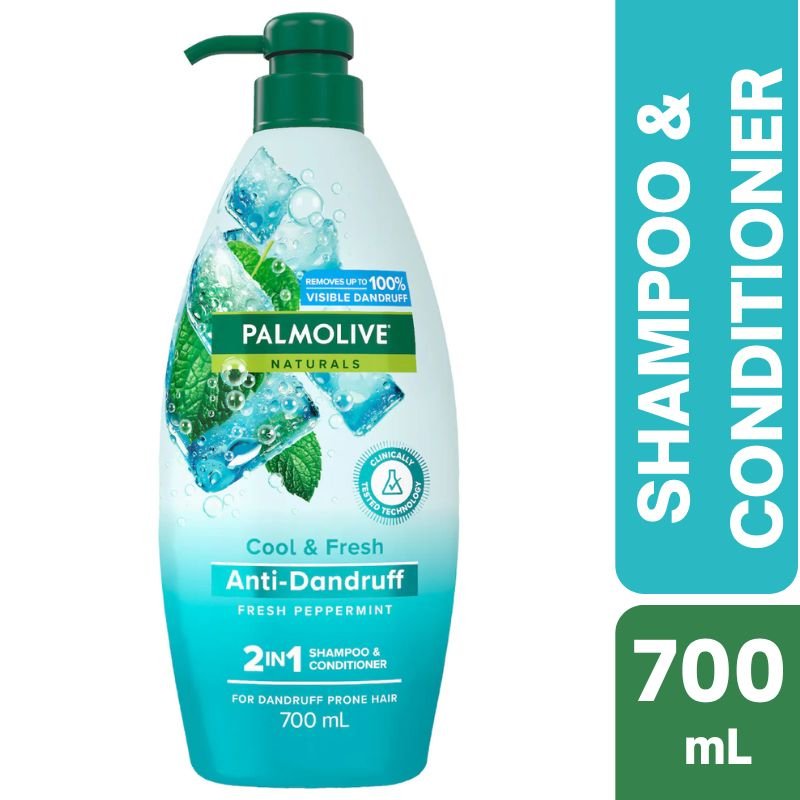 Palmolive Naturals Cool & Fresh Anti-Dandruff 2 In 1 Shampoo & Conditioner 700mL