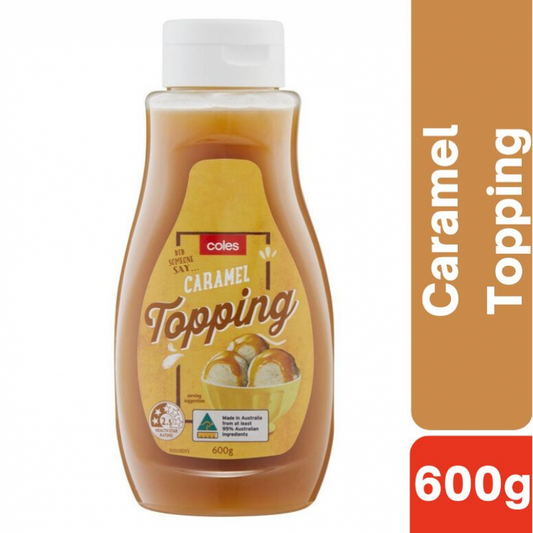 [CLEARANCE Expiry Date: 30/05/2025] Coles Caramel Topping 600g