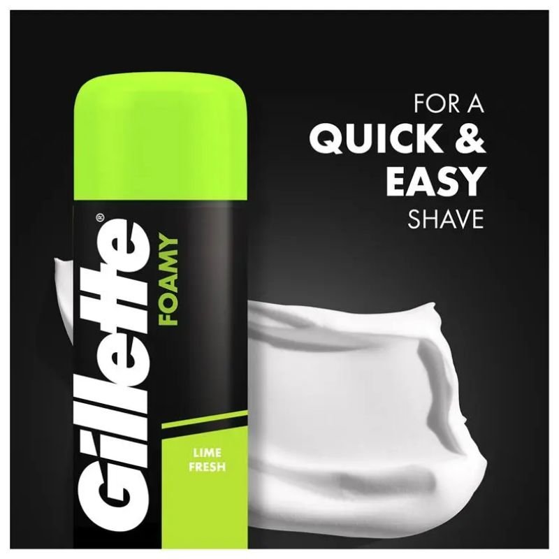 [Expiry: 04/2028] Gillette Shaving Foam Lemon Lime Value Pack 333g