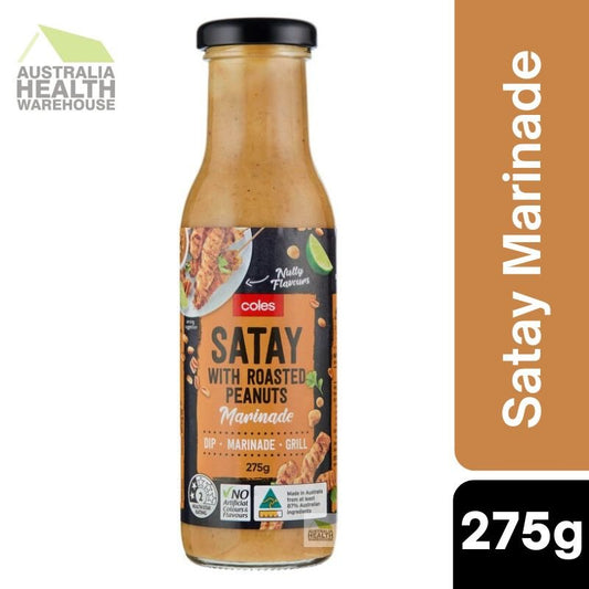 [CLEARANCE Expiry Date: 26/05/2026] Coles Satay Marinade with Roasted Peanuts 275g