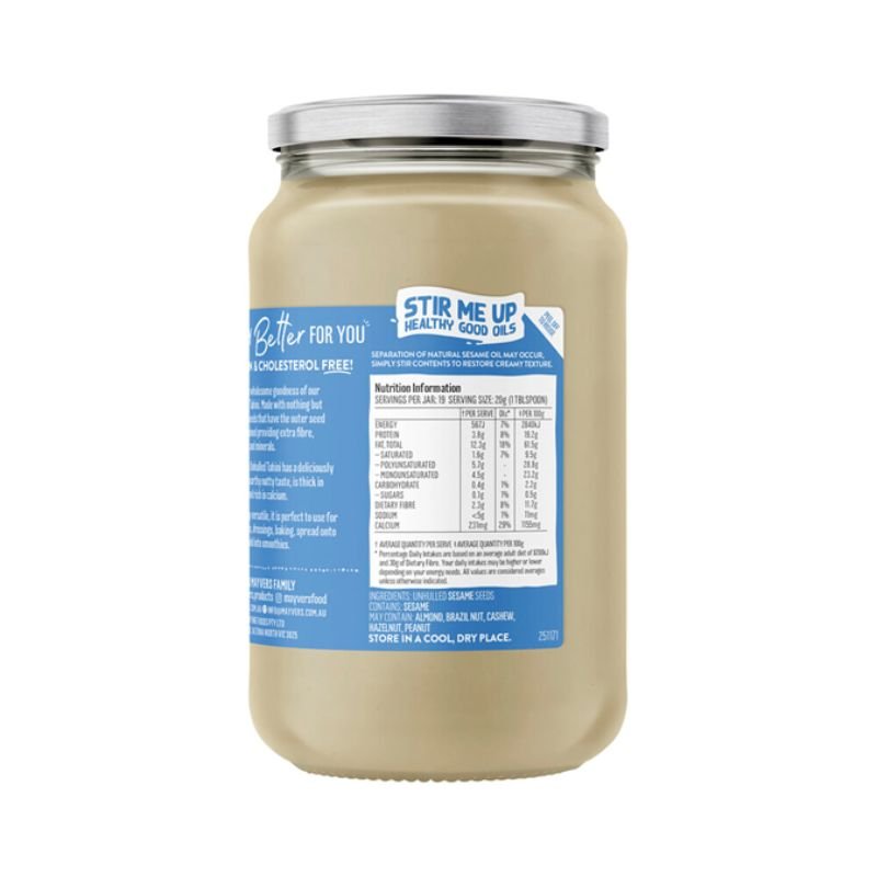 [Expiry Date: 22/10/2027] Mayver's Unhulled Tahini 385g