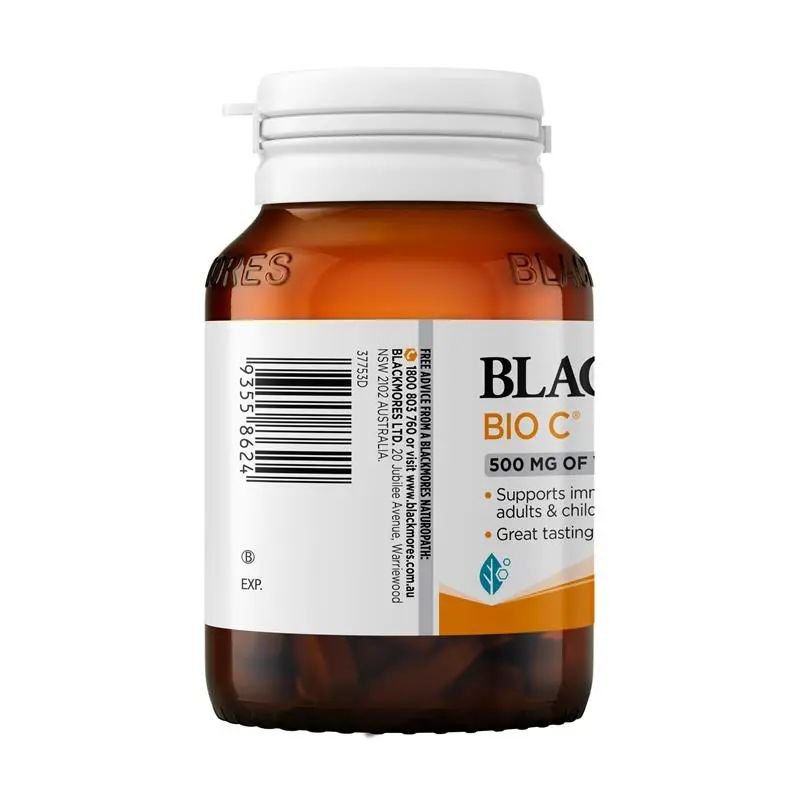 [Expiry: 03/2027] Blackmores Bio C 500mg 50 Chewable Vitamin C Tablets