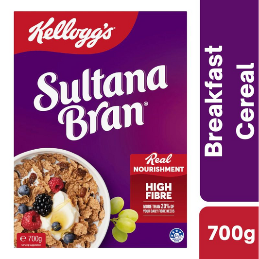 [CLEARANCE Expiry Date: 14/08/2026] Kellogg's Sultana Bran Cereal 700g