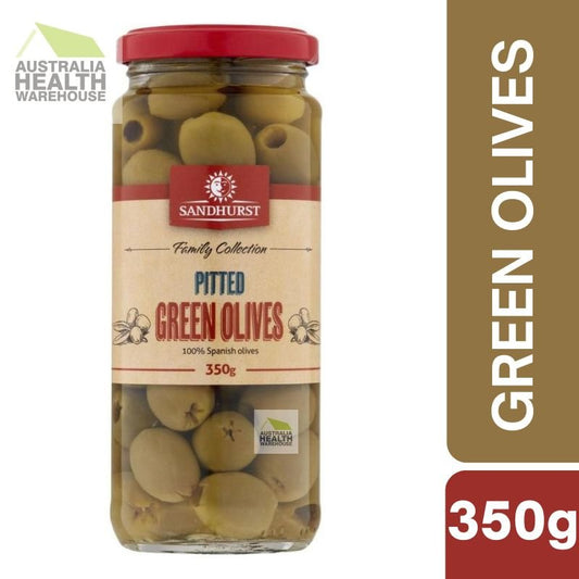 Sandhurst Pitted Green Olives 350g