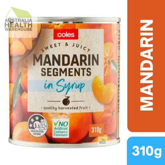 Coles Mandarin Segments in Syrup 310g
