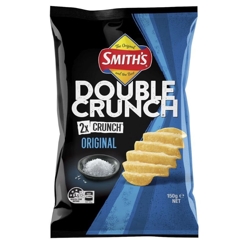 [CLEARANCE Expiry: 20/12/26] Smith's Double Crunch Original Potato Chips 150g