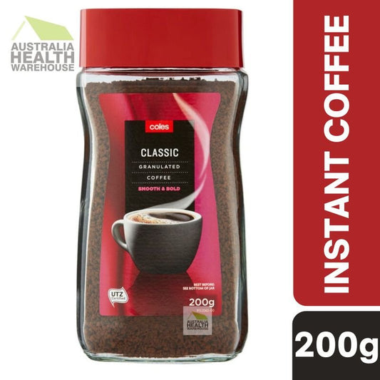 [Expiry: 25/02/2028] Coles Classic Granulated Instant Coffee 200g