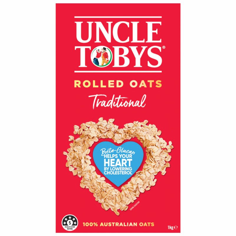 [Expiry Date: 01/02/2027] Uncle Tobys Rolled Oats Traditional 1kg