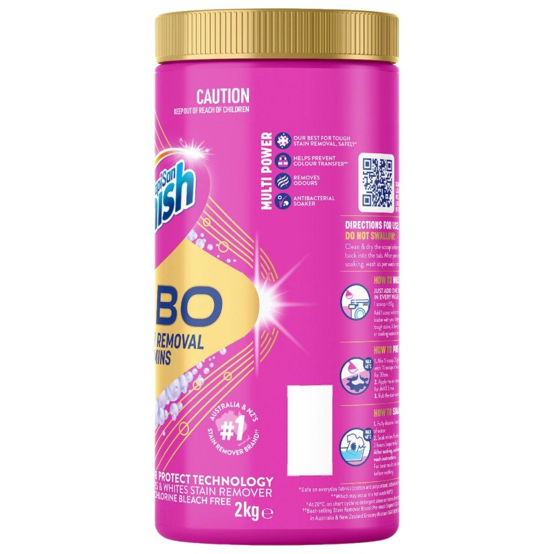 [Expiry Date: 12/2027] Vanish Gold Pro Turbo Stain Remover Powder 2kg
