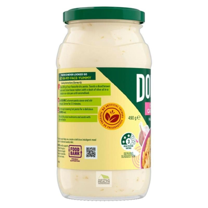 Dolmio Creamy Carbonara Pasta Sauce 490g