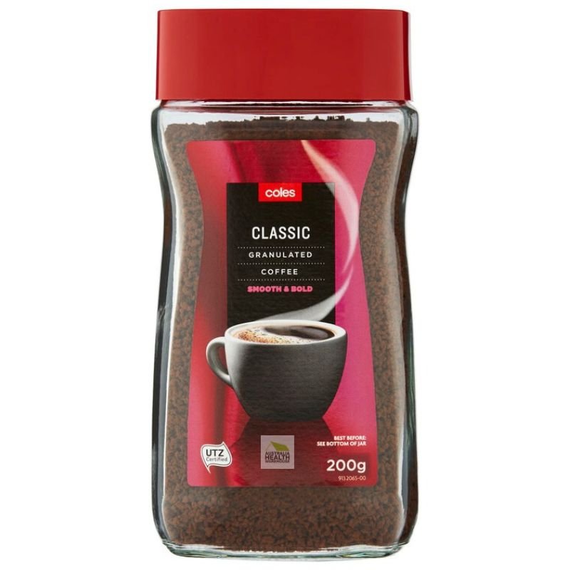 [Expiry: 25/02/2028] Coles Classic Granulated Instant Coffee 200g
