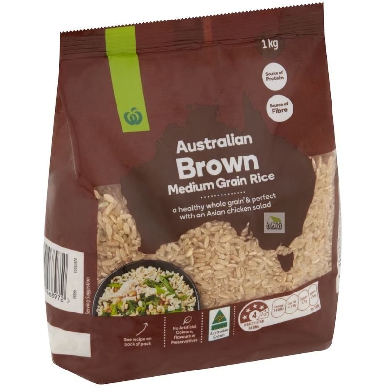 [Expiry Date: 15/10/2026] Woolworths Australian Brown Rice Grain 1kg  | Oz Mart