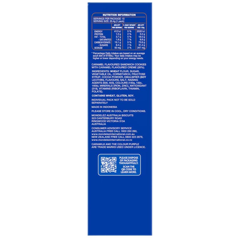 [Expiry Date: 23/04/2027] Oreo Mini Cookies Cadbury Caramilk Bags 10 Pack 204g