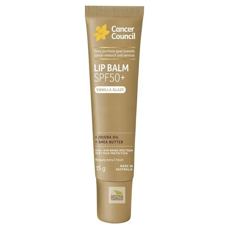 [Expiry: 06/2028] Cancer Council Lip Balm SPF50+ Vanilla Glaze 15g