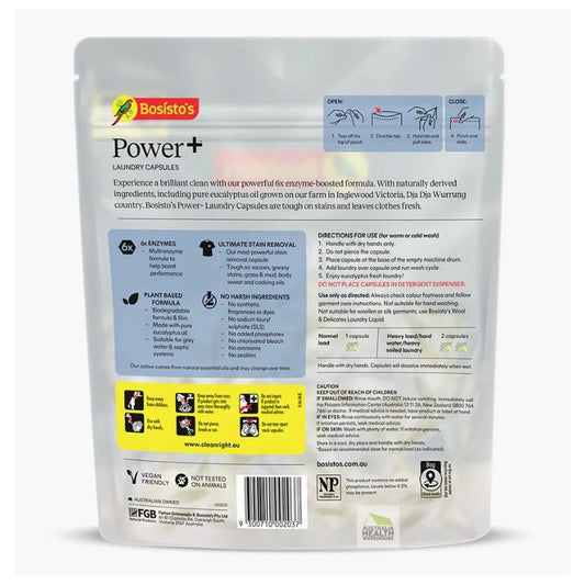 Bosisto's Power+ Laundry Capsules 20 Washes