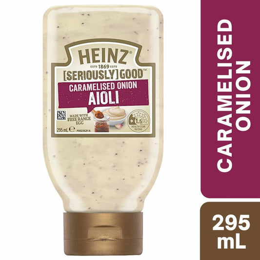 [Expiry:22/10/2026] Heinz Seriously Good Caramelised Onion Aioli 295mL