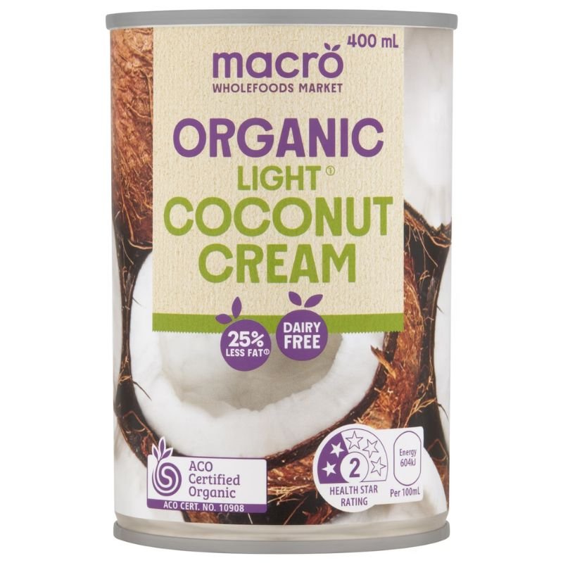 [Expiry Date: 18/06/2028] Woolworths Macro Organic Light Coconut Cream 400mL