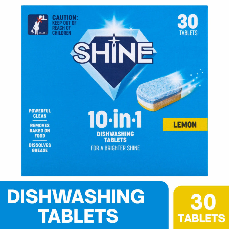Shine Dishwashing Lemon 30 Tablets