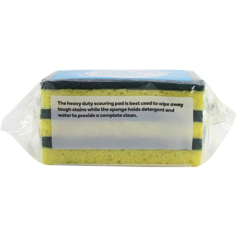 Woolworths Essentials Heavy Duty Sponge Scourers 3 Pack